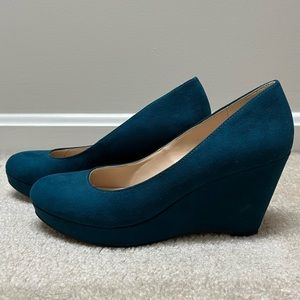 Nine West Teal Wedges